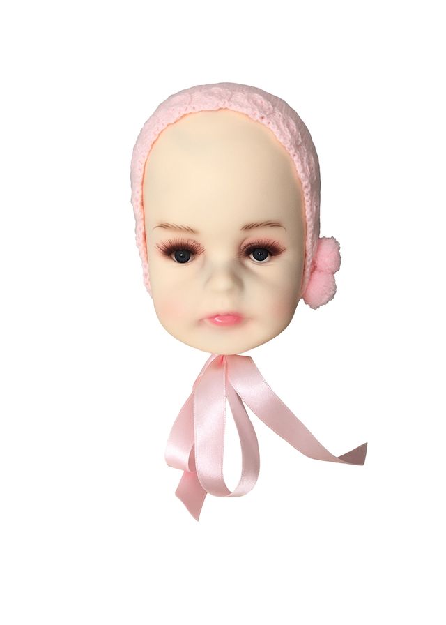 Capota rosa bebé niña lana 0-3 meses