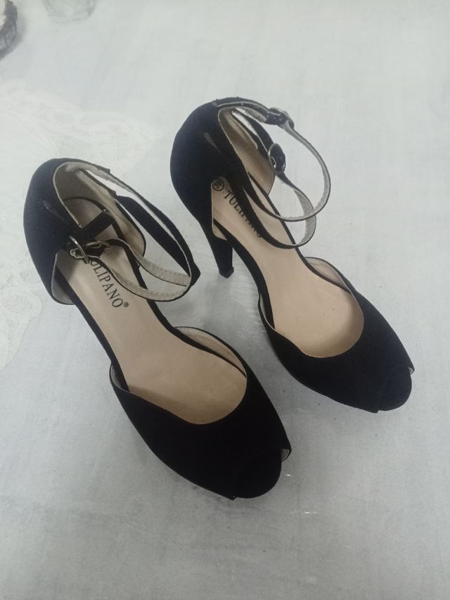 Scarpe da donna con tacco scamosciate