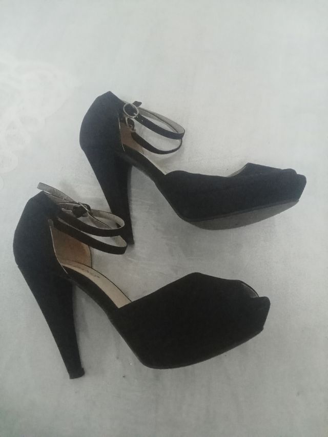 Scarpe da donna con tacco scamosciate