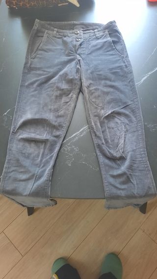 Pantalone vintage style effetto velluto 