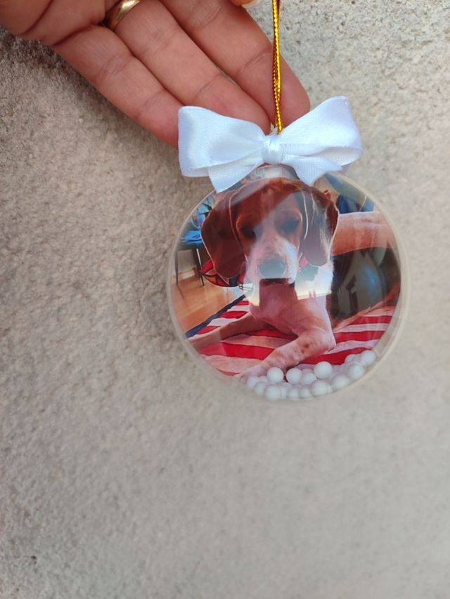 Bola de navidad personalizada foto y nombre