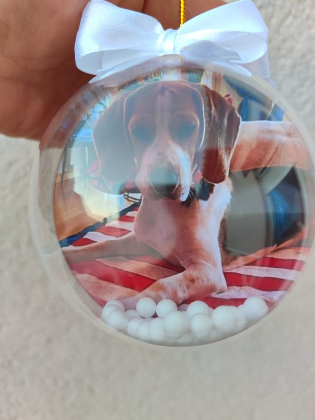 Bola de navidad personalizada foto y nombre