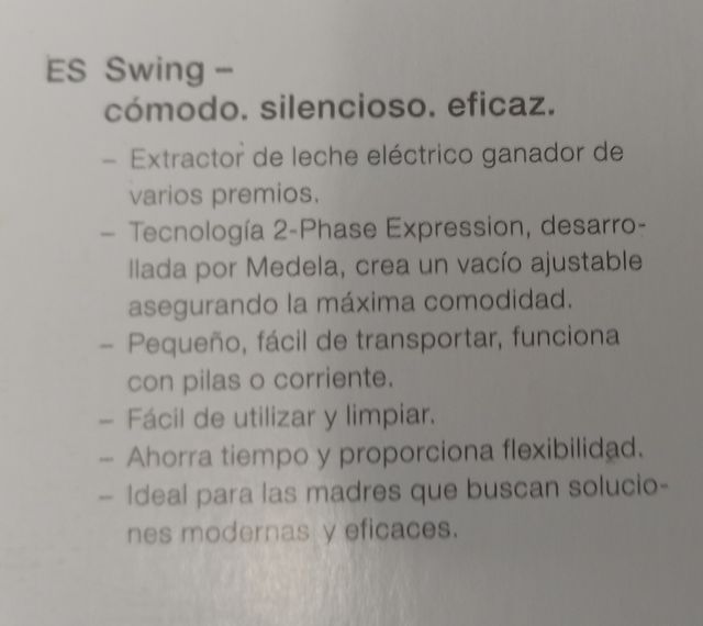 Extractor de leche Medela 