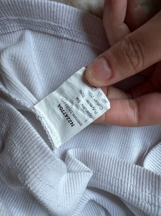Jersey blanco fino Shein cuello alto talla M