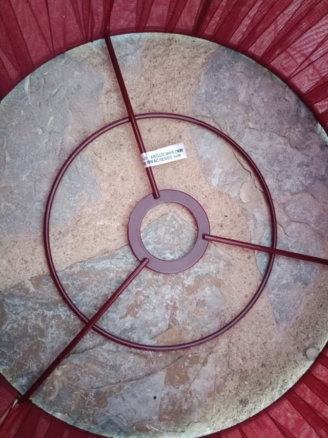 Pantalla lámpara tela precioso burdeos