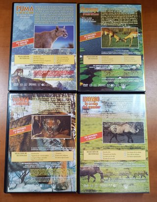 Lote 8 DVD sobre Animales de "National Geographic"