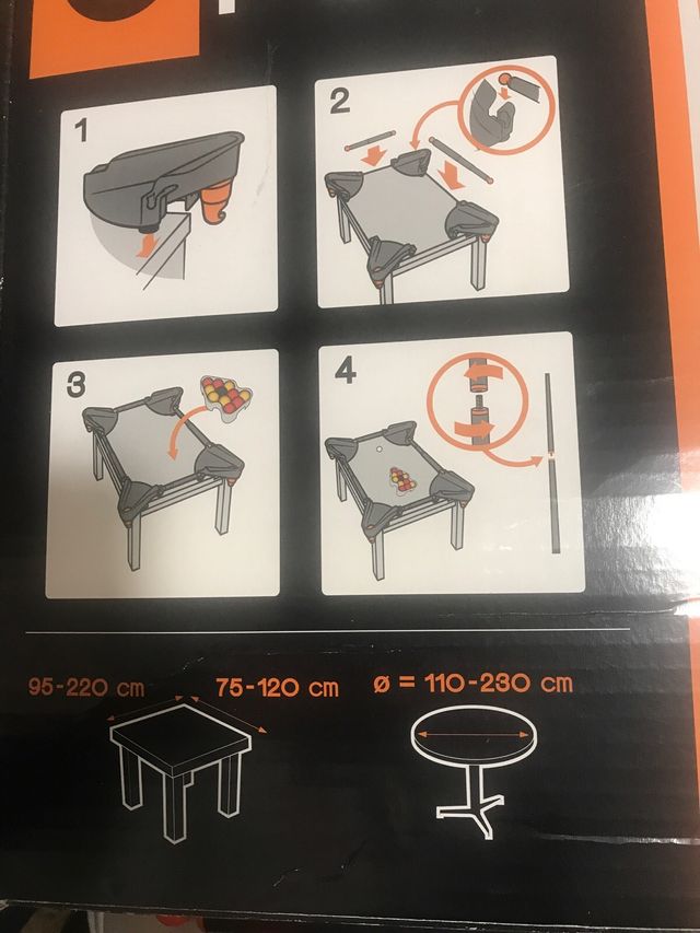 Juego de billar montable en mesa comedor