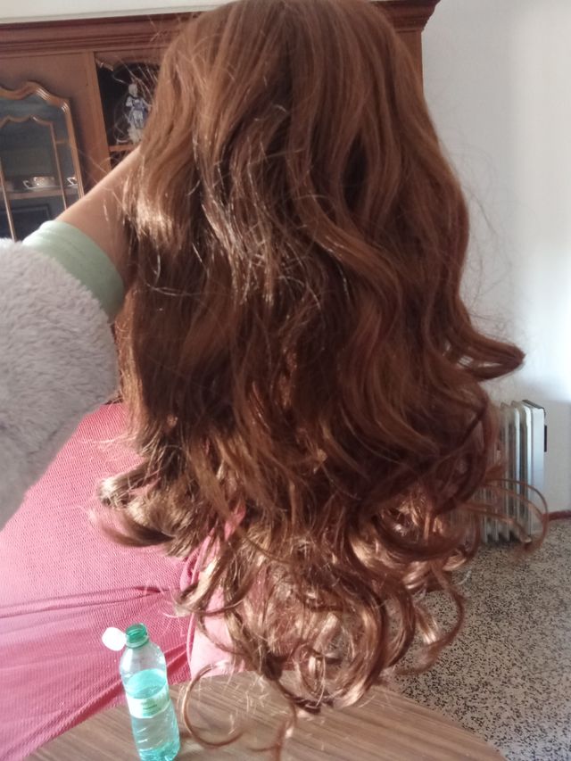 Peluca y barba vikinga pelirroja