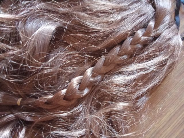 Peluca y barba vikinga pelirroja