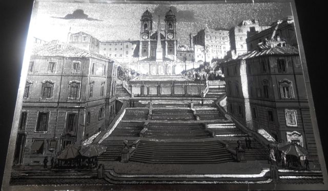 Cartolina Olografica in alluminio ROMA