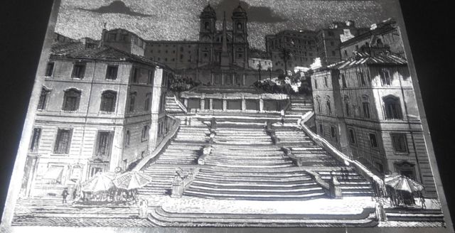 Cartolina Olografica in alluminio ROMA