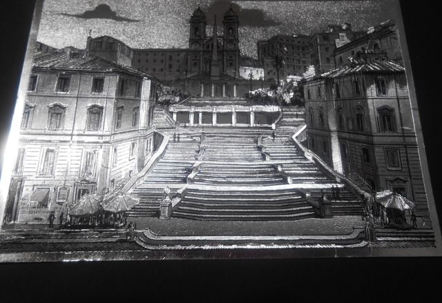 Cartolina Olografica in alluminio ROMA