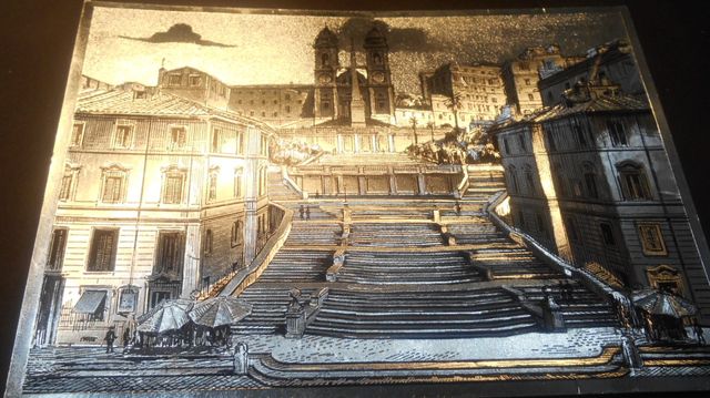 Cartolina Olografica in alluminio ROMA