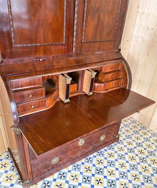 ESCRITORIO BUREAU DE CAOBA S.XIX ESTILO CLASICISTA