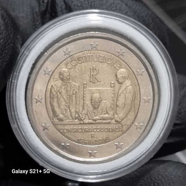 Moneta ITA 2€ - 70° Costituzione Sicura Coscienza