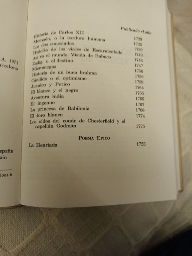 Obras de Voltaire, Francois Marie Arouet