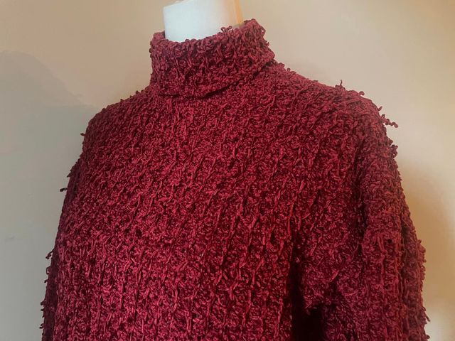 Pullover crop MASCARA borgogna nuovo