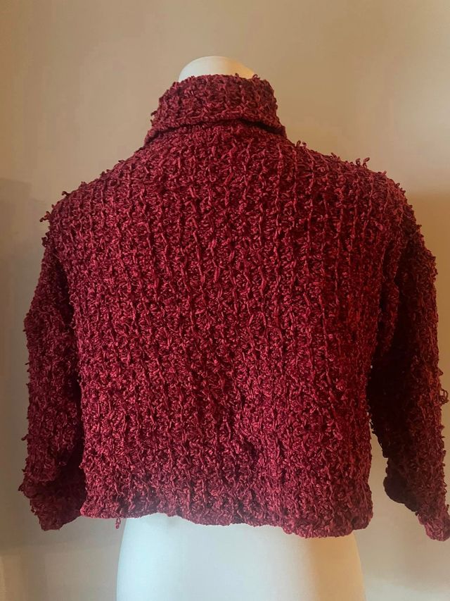 Pullover crop MASCARA borgogna nuovo