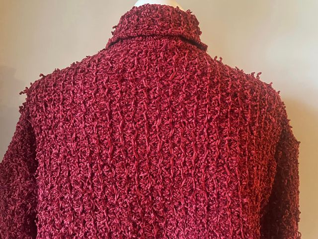 Pullover crop MASCARA borgogna nuovo