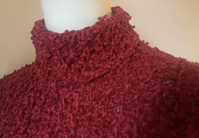 Pullover crop MASCARA borgogna nuovo