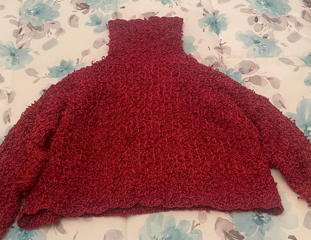 Pullover crop MASCARA borgogna nuovo