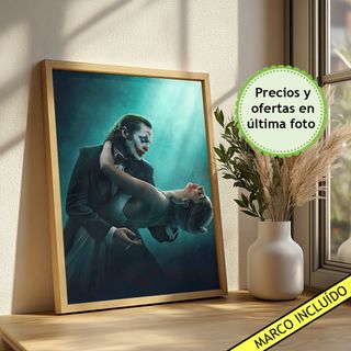 🤡 Poster Joker con marco - Cuadro El Joker