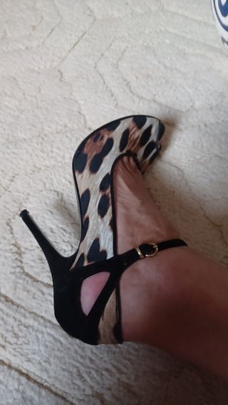 ZAPATOS TACON ROBERTO CAVALLI FOR H&M COMO NUEVOS