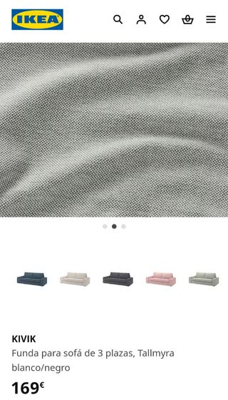 Funda gris Kivik sofá 3 plazas