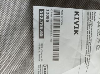 Funda gris Kivik sofá 3 plazas