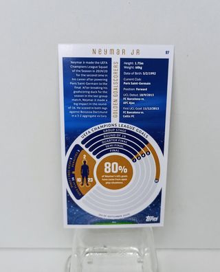 NEYMAR 97 GOLDEN GOALSCORERS TOPPS CHAMPIONS 20-21