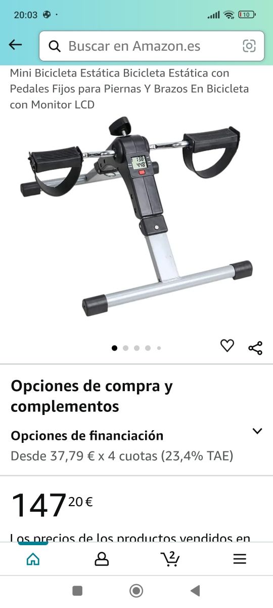 Pedaleador portátil plegable bici estatica nuevo