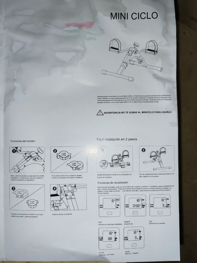 Pedaleador portátil plegable bici estatica nuevo