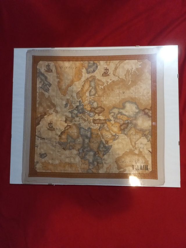 Pañuelo mapa enmarcado