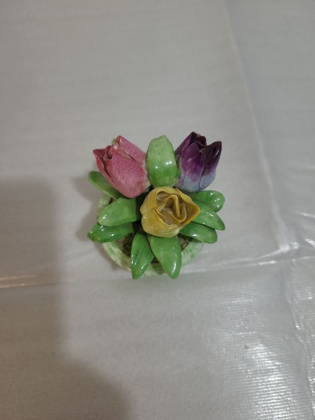 Cestita flores BONE CHINA