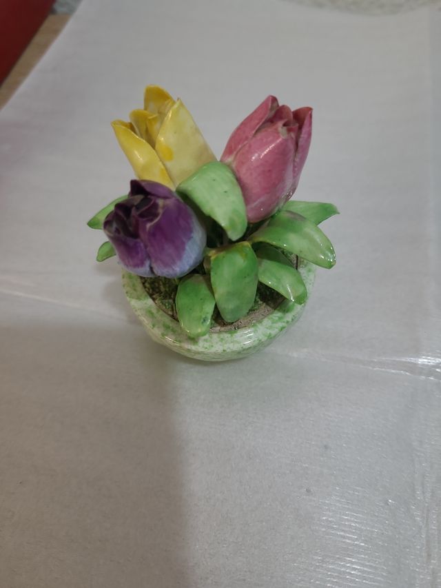 Cestita flores BONE CHINA