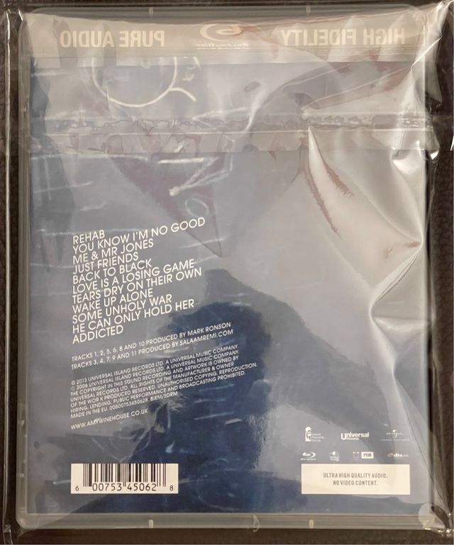 Blu Ray Audio Amy Winehouse, Ritorno al nero