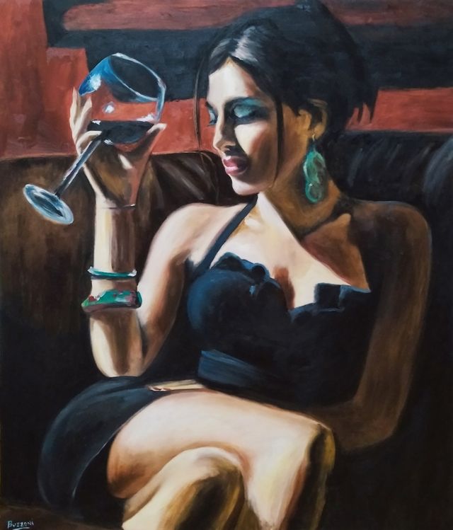 Quadro dipinto a mano Buzzoni Filippo