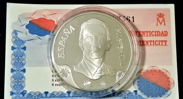 Monedas Salvador Dalí 2004. Serie plata completa.