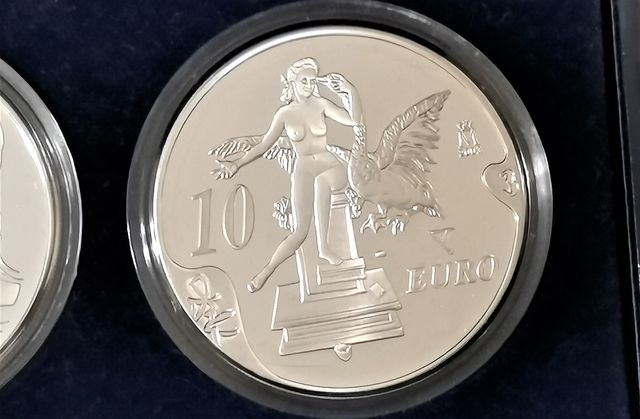Monedas Salvador Dalí 2004. Serie plata completa.