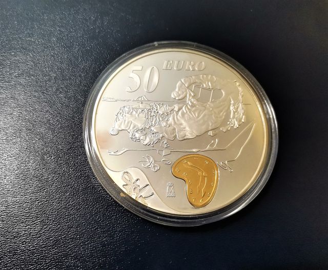 Monedas Salvador Dalí 2004. Serie plata completa.