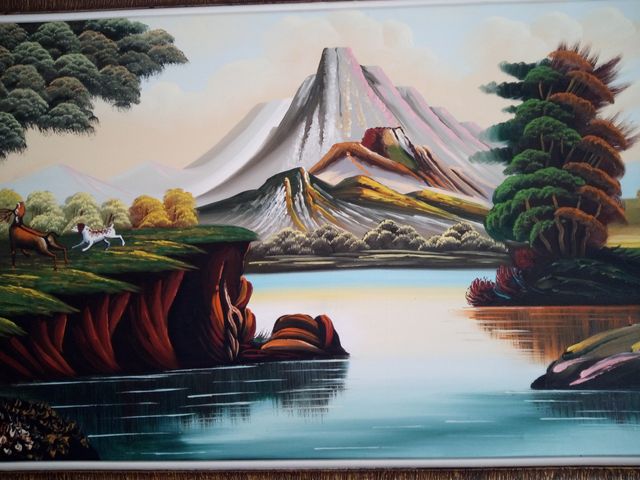 Cuadro grande apaisado al oleo.