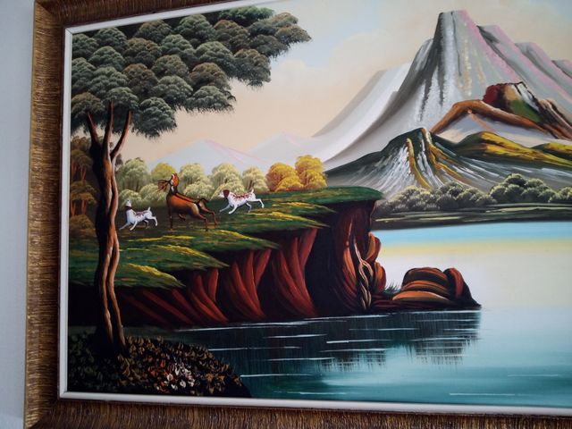 Cuadro grande apaisado al oleo.