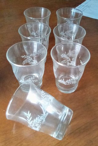 7 calici per liquori primo '900