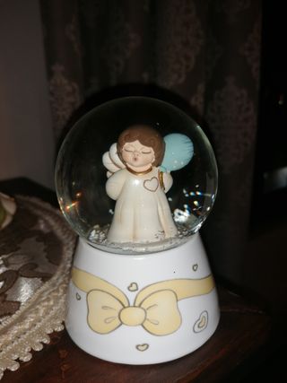 Boule con neve grande angelo