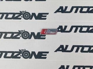 Emblema adhesivo S Line gris para volante de Audi