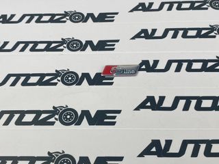 Emblema adhesivo S Line gris para volante de Audi