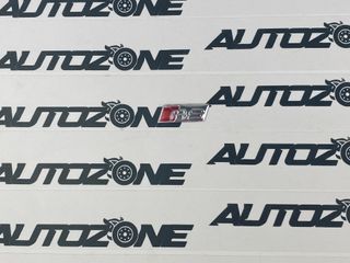 Emblema adhesivo RS gris para volante de Audi