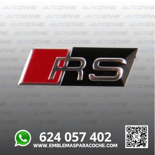 Emblema adhesivo RS negro para volante de Audi