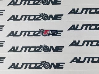 Emblema adhesivo RS negro para volante de Audi