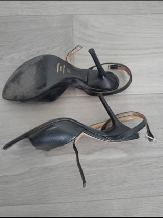 Sandalini neri tacco sottile 37